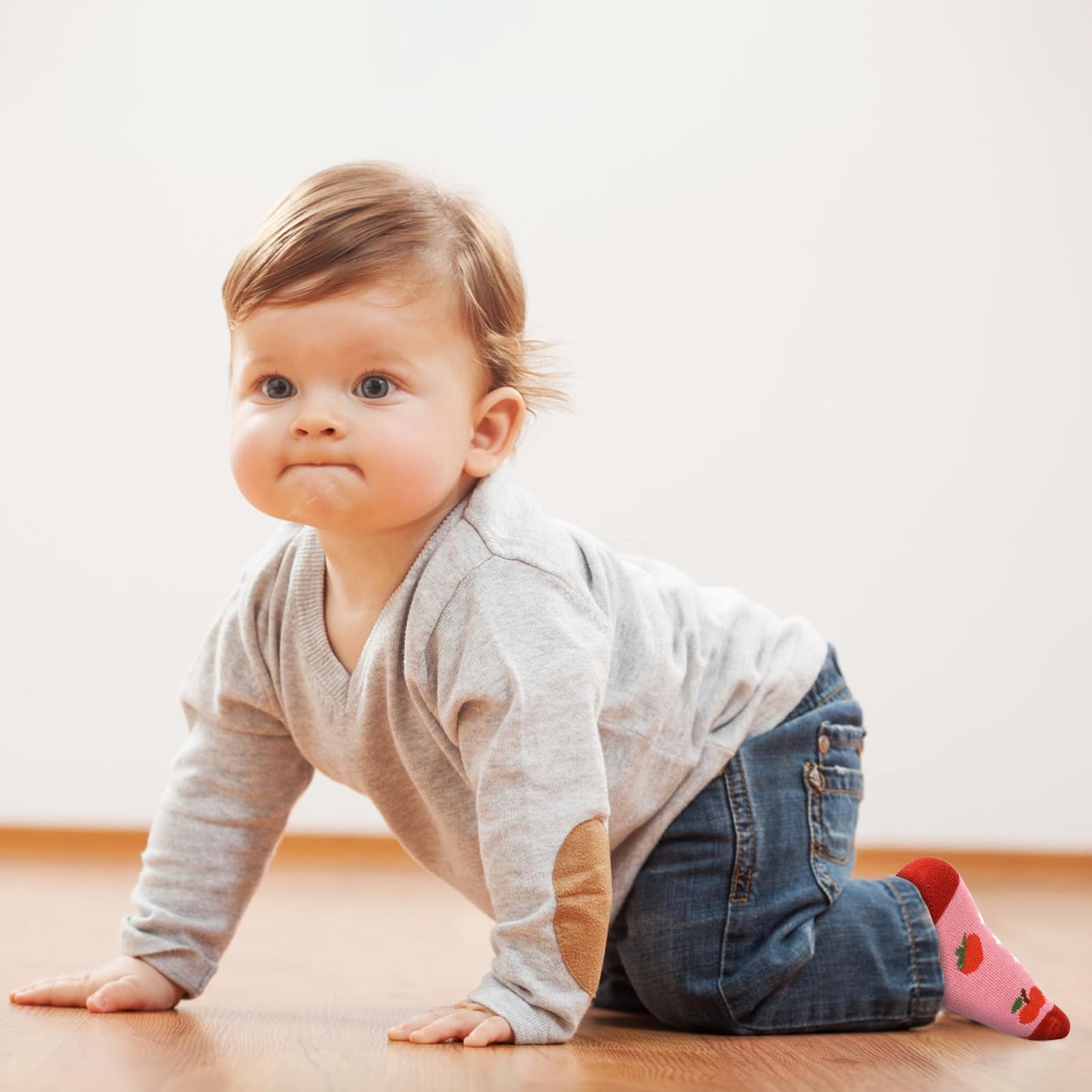 GRPSKCOS Stoppersocken Kinder 12 Paar ABS Socken Rutschfeste Socken Kleinkind Antirutschsocken für 1-7 Jahre Jungen Mädchen