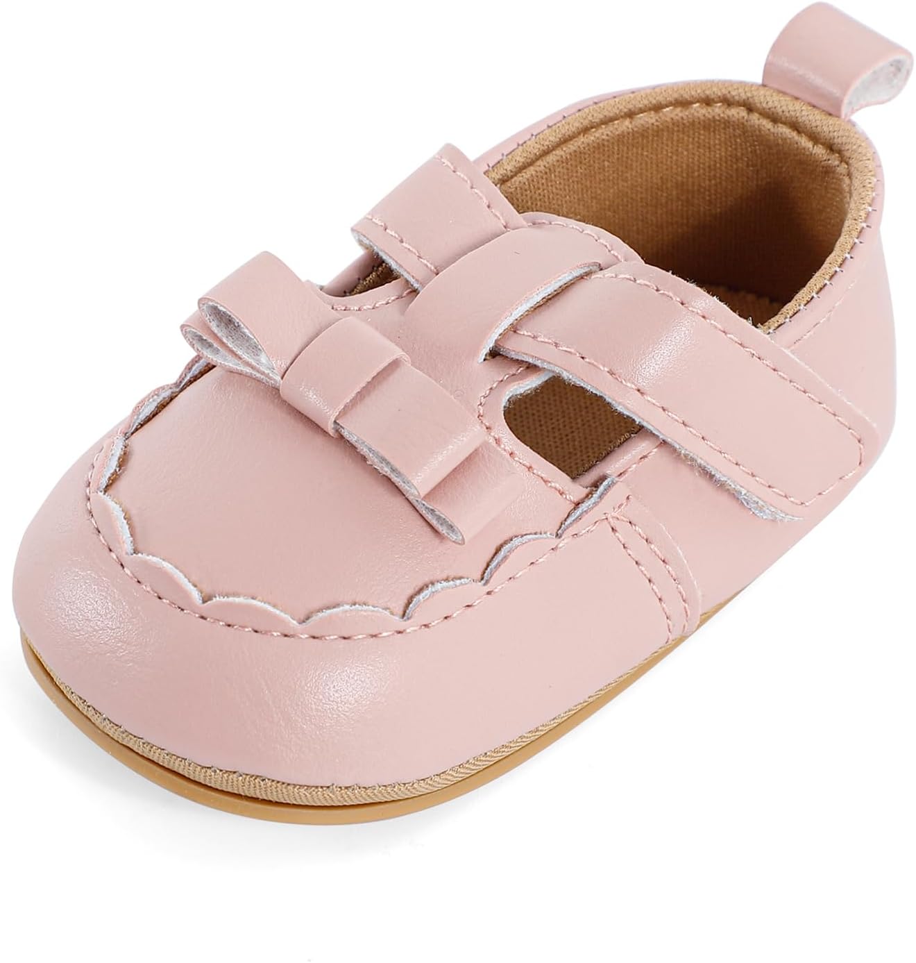 Cheerful Mario Baby Mädchen Schuhe Baby Ballerina Schuhe Lauflernschuhe Taufe Schuhe mit Bowknot PU Leder Babyschuhe
