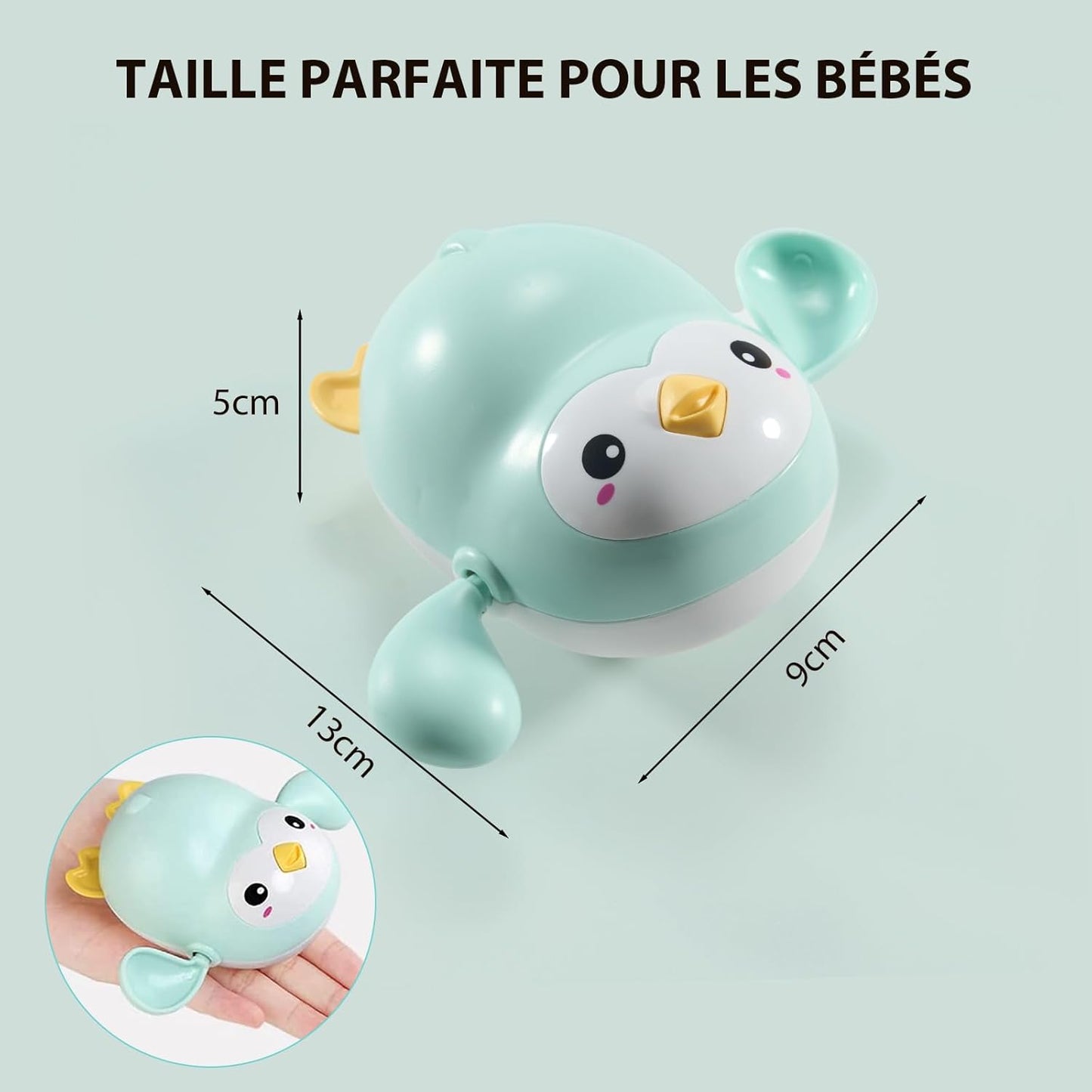 5 Pack Baby Bath Toys, Bathroom Toys for 1-4 Year Old Children, Water Toys Clockwork Floating Wind-up, Floating Animal Toys for Toddlers Boys Girls