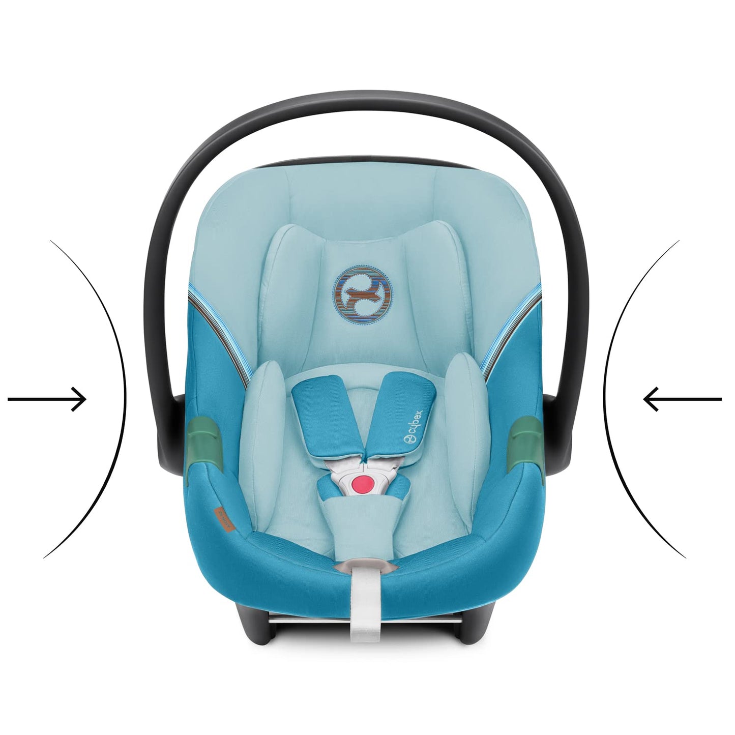 CYBEX Gold Babyschale Aton S2 i-Size, Ab Geburt bis ca. 24 Monate, Max. 13 kg, Inkl. Neugeboreneneinlage, SensorSafe kompatibel, Ocean Blue - Meloni2