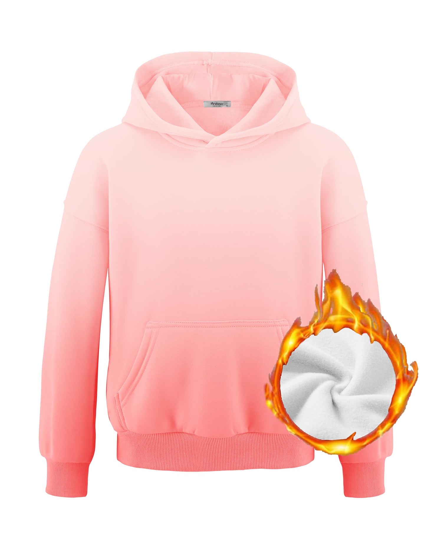Arshiner Girls' Warm Fleece Children's Hoodie Winter Pullover with Pocket Sweatshirt for Girls 6-16 Years