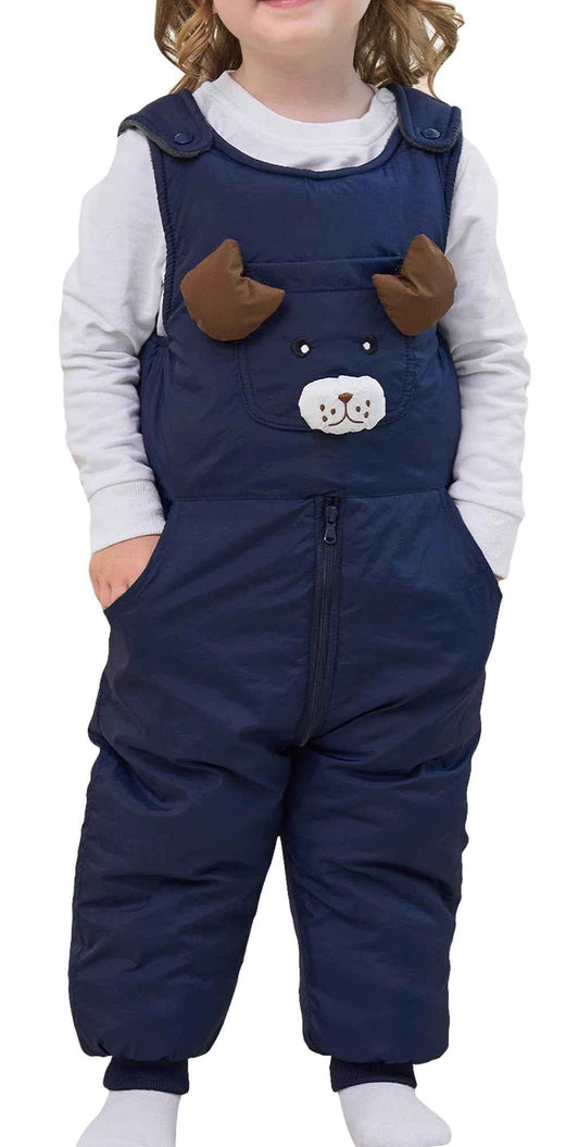 FEOYA Baby snowsuit winter stitch girls winter jacket fleece cute. Children's clothing sleeveless fashion boys romper lined round neck collar warm with zip black 9 months - 4 years