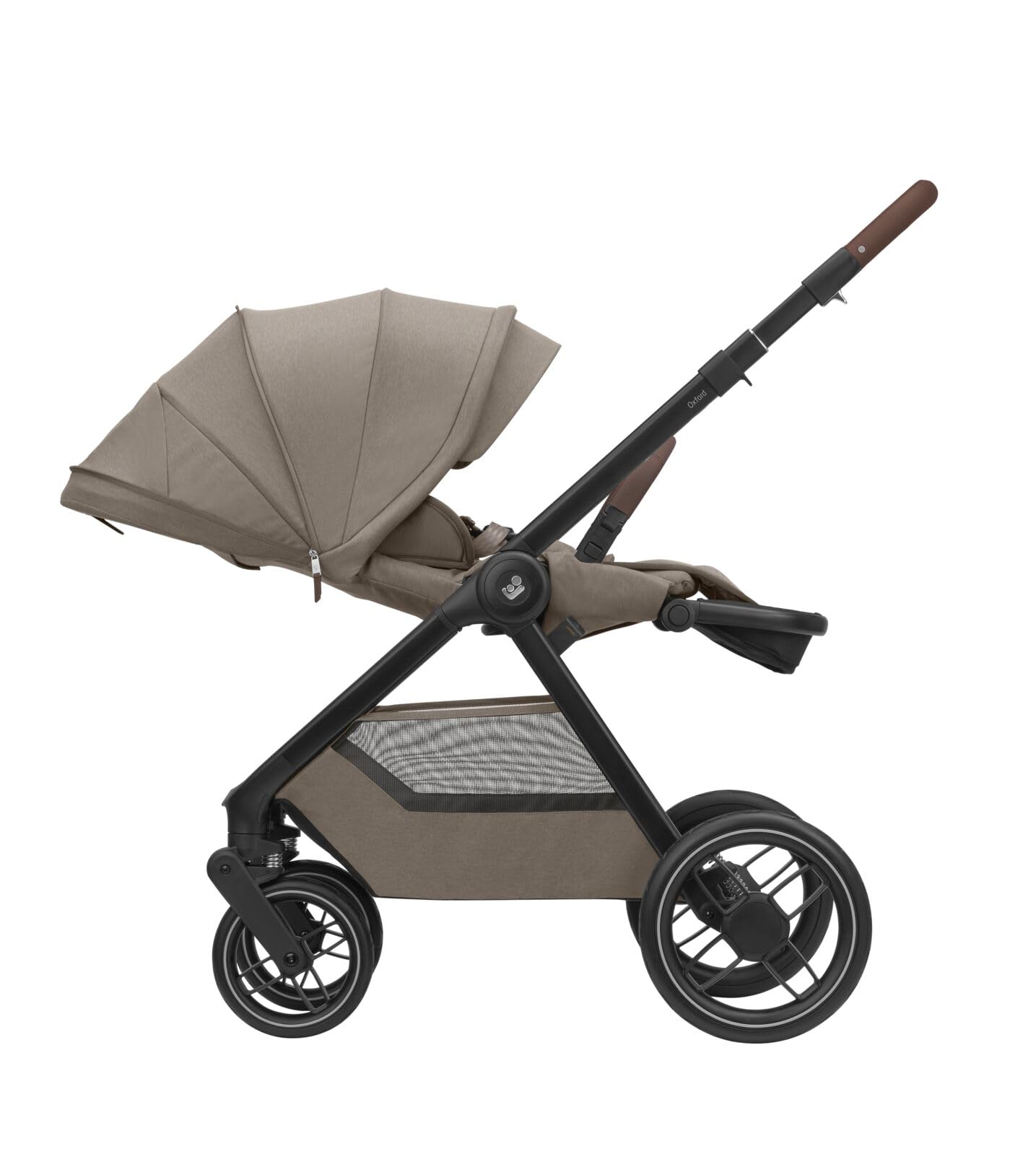 Maxi-Cosi Oxford Plus Baby Stroller 2 in 1 Set with Carrycot 0-4 Years 0-22kg Compact Folding Soft Suspension 3 Reclining Positions 10kg Storage Basket Twillic Graphite