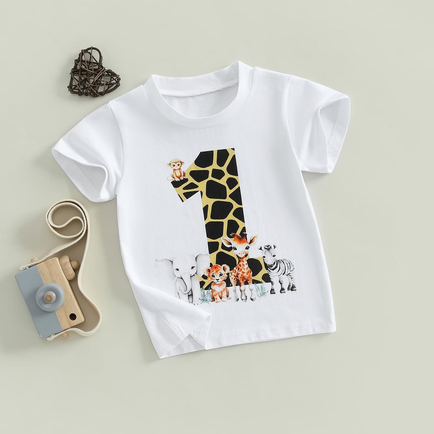 Baby Junge 1. Jahr Geburtstags T-Shirt Wild One Kurzarm Oberteil Baby Mein Erster Geburtstags Outfit Sommer Kleidung