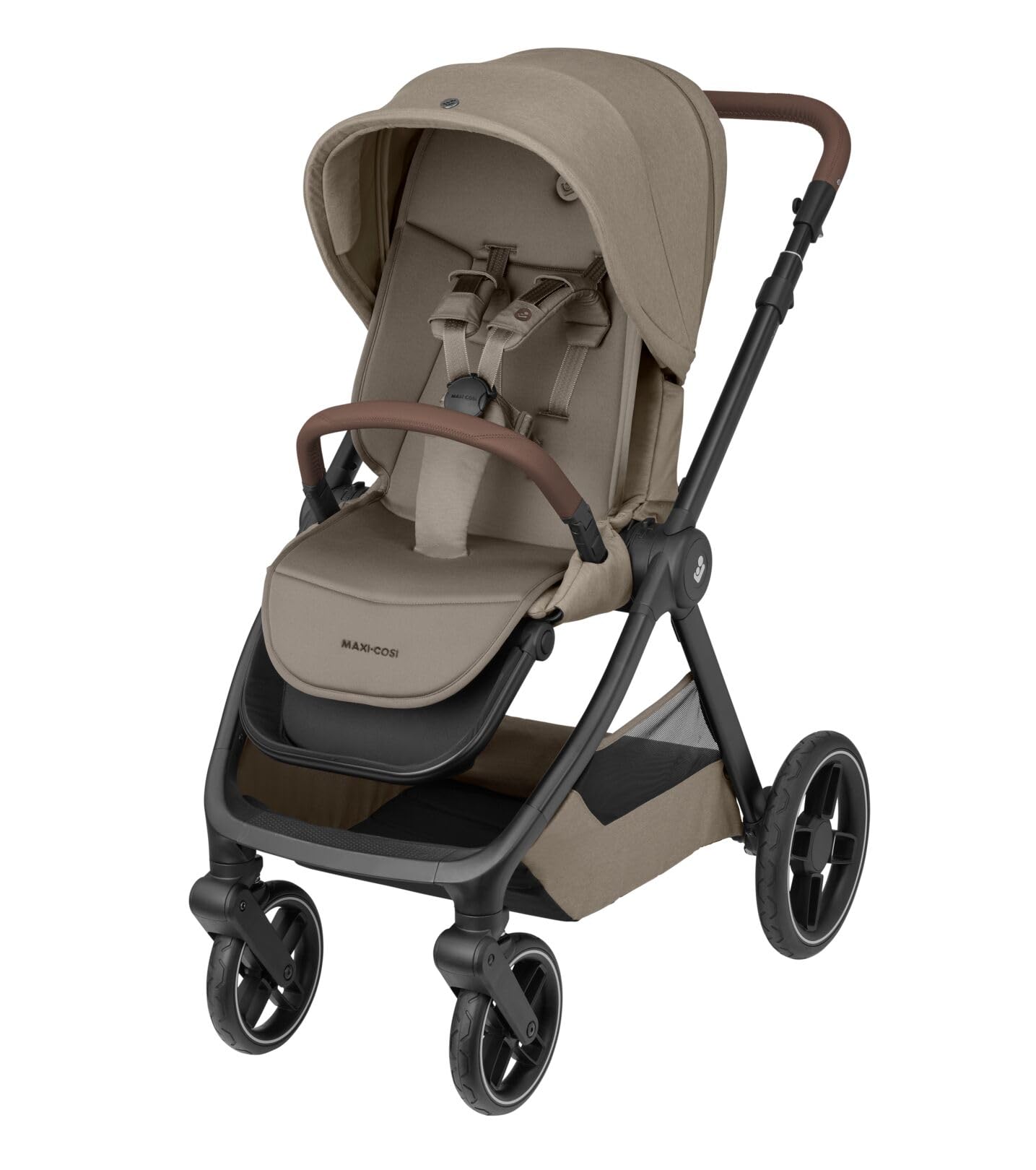 Maxi-Cosi Oxford Plus Baby Stroller 2 in 1 Set with Carrycot 0-4 Years 0-22kg Compact Folding Soft Suspension 3 Reclining Positions 10kg Storage Basket Twillic Graphite