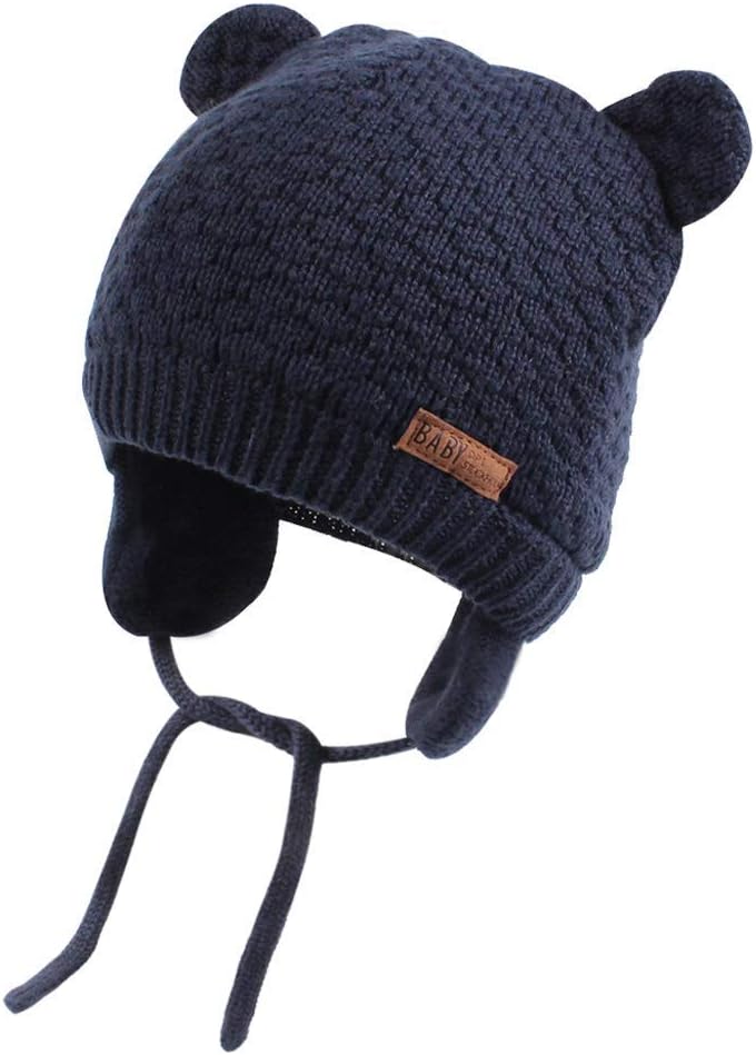 DRESHOW Unisex Baby Mütze Süßer Bär Kleinkind Earflap Beanie Warm für Herbst Wintermütze