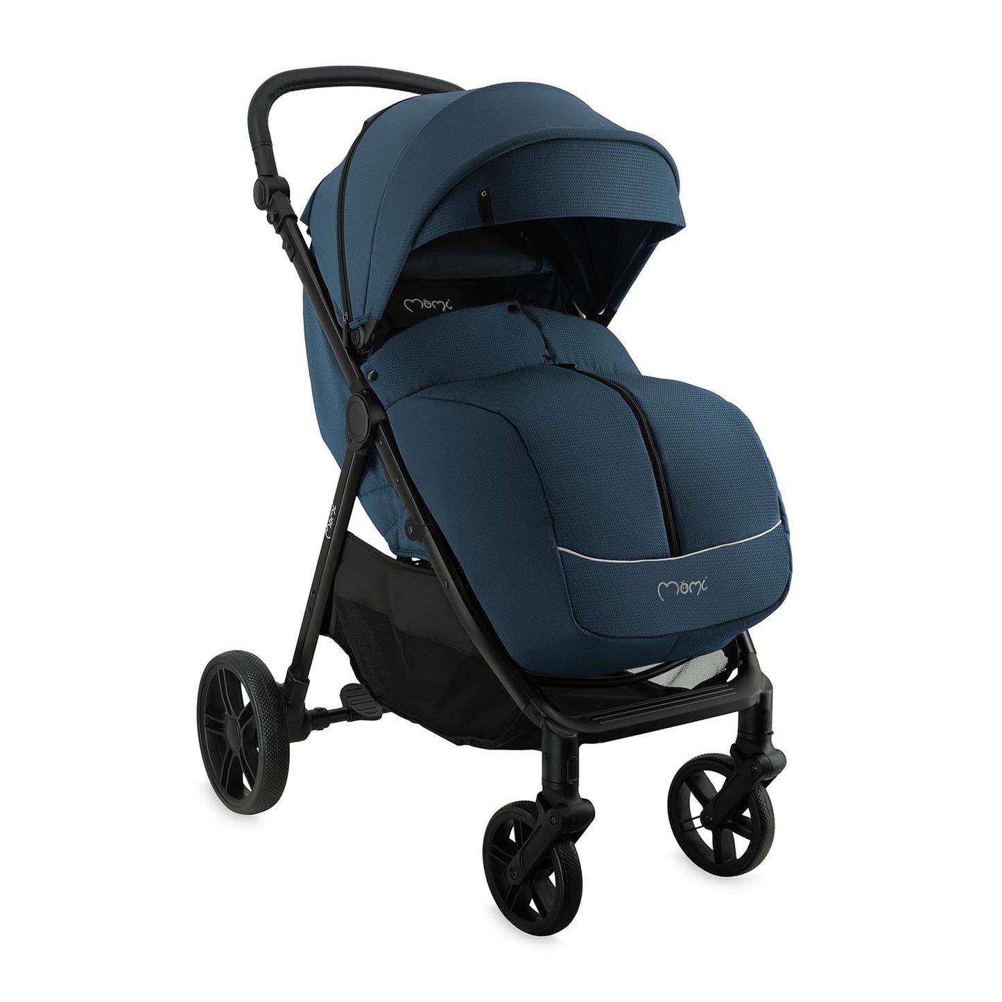MoMi Kinderbuggy CLARA, Kinderwagen ab dem 6. Lebensmonat, bis 22 kg Körpergewicht, 5-Punkt-Sicherheitsgurt, Fußsack, Getränkehalter, Einkaufskorb, Wickeltasche, Insekten- und Regenschutz