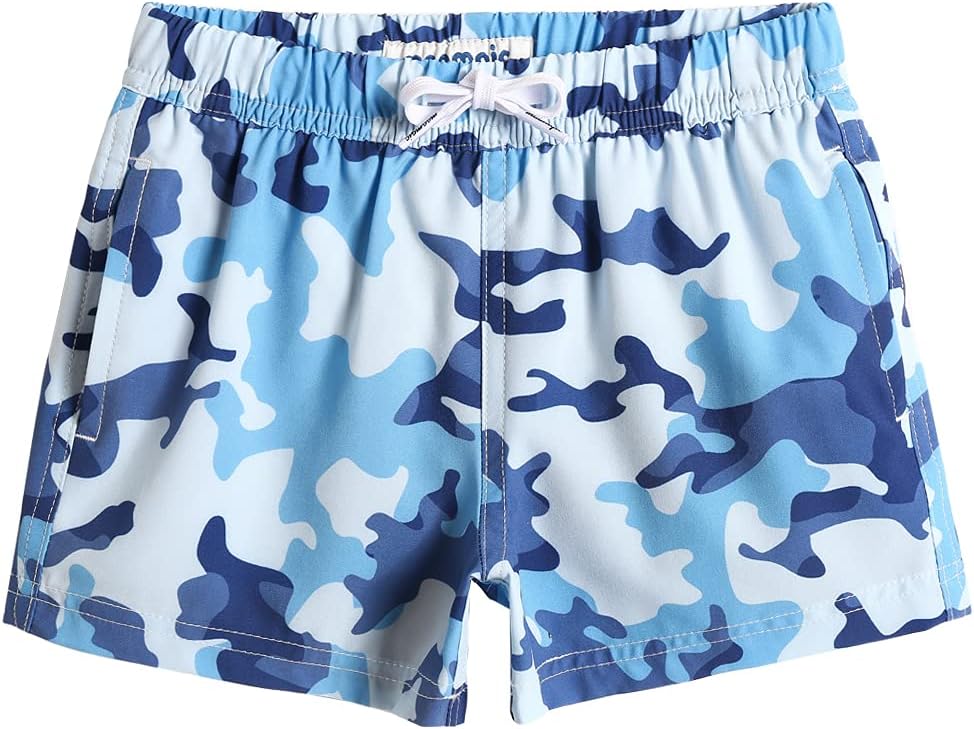 MaaMgic Jungens 4 Way Stretch Badehosen Schnelltrocknend Badeshorts mit Mesh-Futter Taschen und Verstellbarem Tunnelzug MEHRWEG