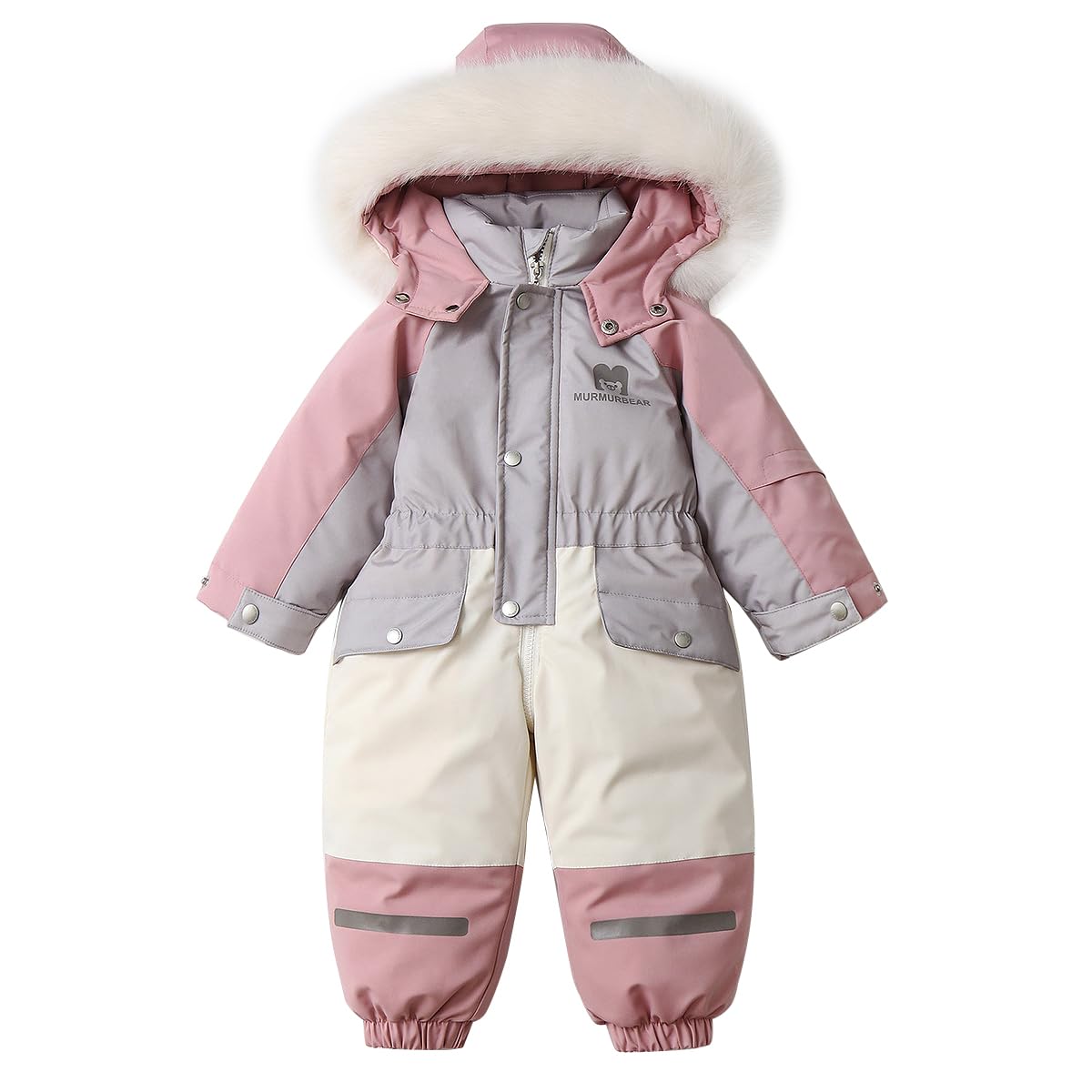 linboo Snowsuit Baby Romper Children Boys Jumpsuit Ski Suit Jumpsuit with Hood Girls One Piece Down Jacket Lined Winter Snow Overall