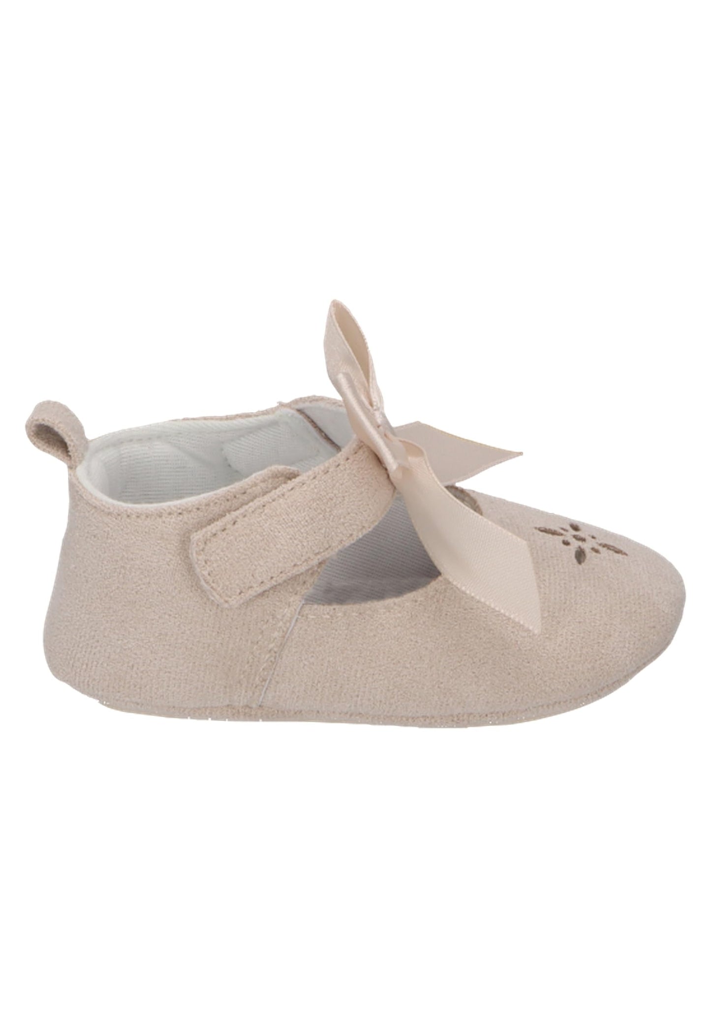 Sterntaler Babyballerina Schleife - Bequeme Ballerina mit aufgenähter rutschfester Herzchensohle und Klettverschluss - Baby -Ballerina Mädchen gefüttert mit Frottee