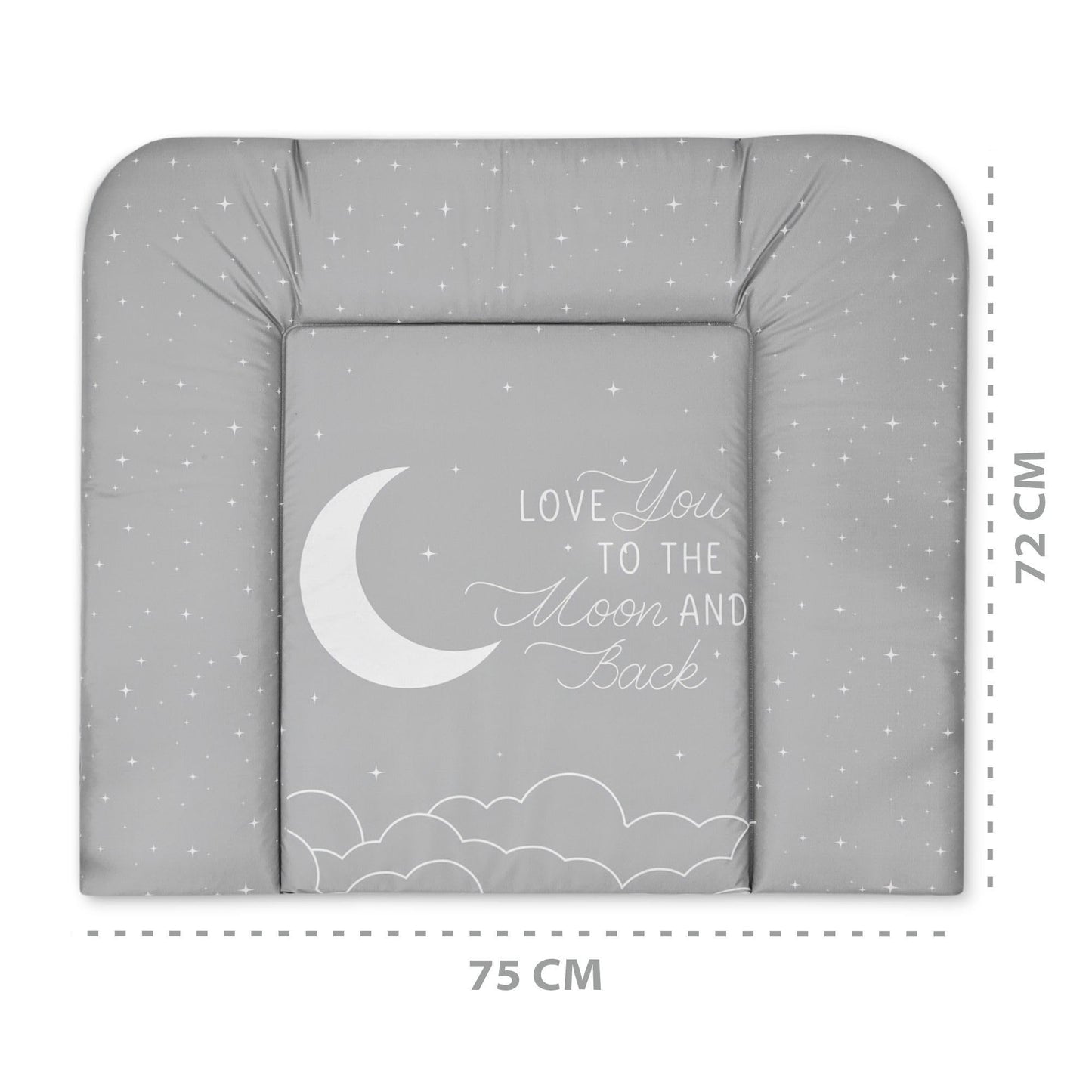 Wickelauflage Wickelunterlage abwaschbar und wasserdicht 75x72 cm - Wickelmatte zum Auflegen auf Wickeltisch Wickelaufsatz Wickelkommode oder Waschmaschine changing mat 75 x 72 Safari Motiv
