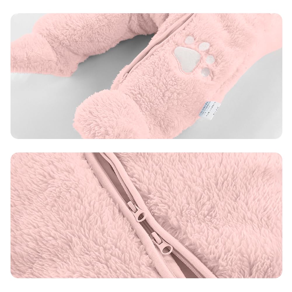 Baby Schneeanzüge Winter Overall mit Kapuze Fleece Strampler Mädchen Jungen Warm Outfits- Gr. 0-3 Monate (59 cm), Gelb