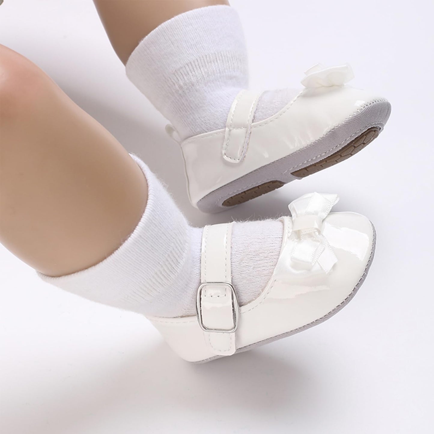 MASOCIO Baby Lauflernschuhe Krabbelschuhe Mädchen Kleinkind Rutschfesten Lederpuschen Babyschuhe 3-18 Monate