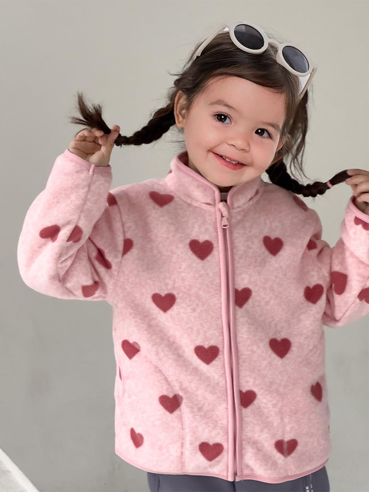LUVCES Baby Jacket Boys Unisex Toddler Girls Kids Warm Fleece Jacket Full Zip Pullover Outerwear Sweatshirt