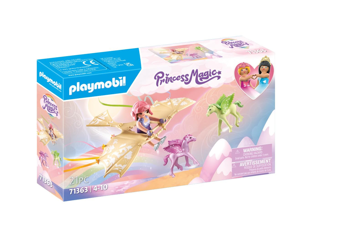 PLAYMOBIL Princess Magic 71360 Heavenly Baby Cloud, Magic Nursery in the Clouds, Includes Baby Cradle, Rocking Horse, Teddy Bear and More, Toy for Children from 4 Years