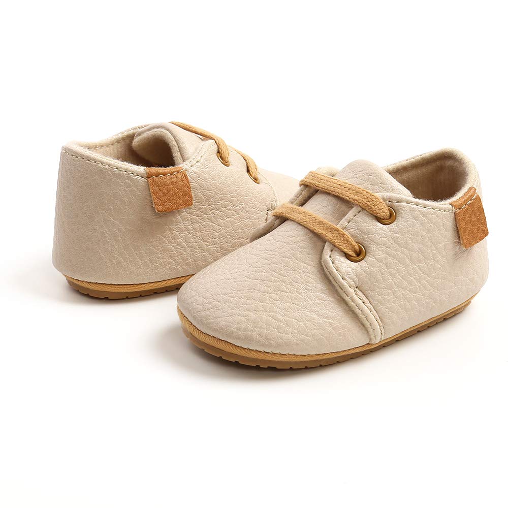 LACOFIA Baby Boy Girl First Walking Shoes Non-Slip Laces Crawling Shoes First Baby Shoes