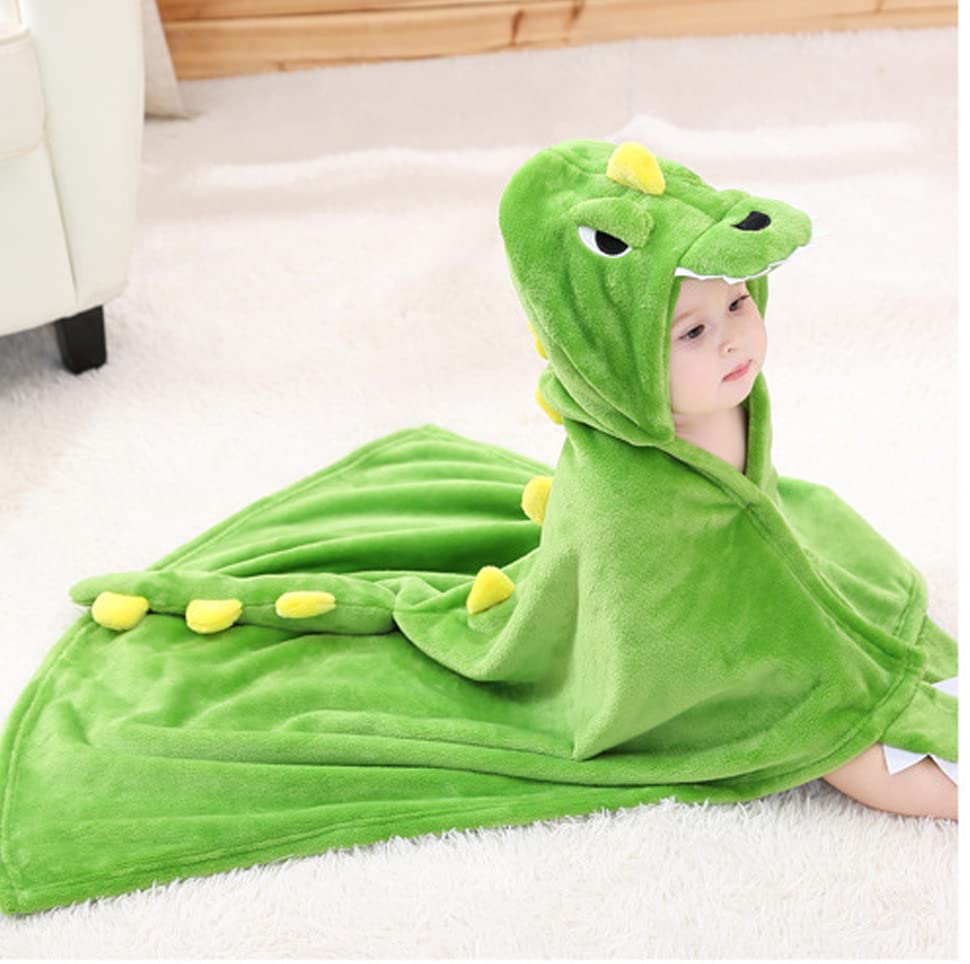 Doladola Baby Decke Babys Tier Design,Flanell Kinder Decke Kapuzenhandtuch für Mädchen und Jungen,Baby Kapuze Badeponcho Kinder Warm(gelbe Ente)