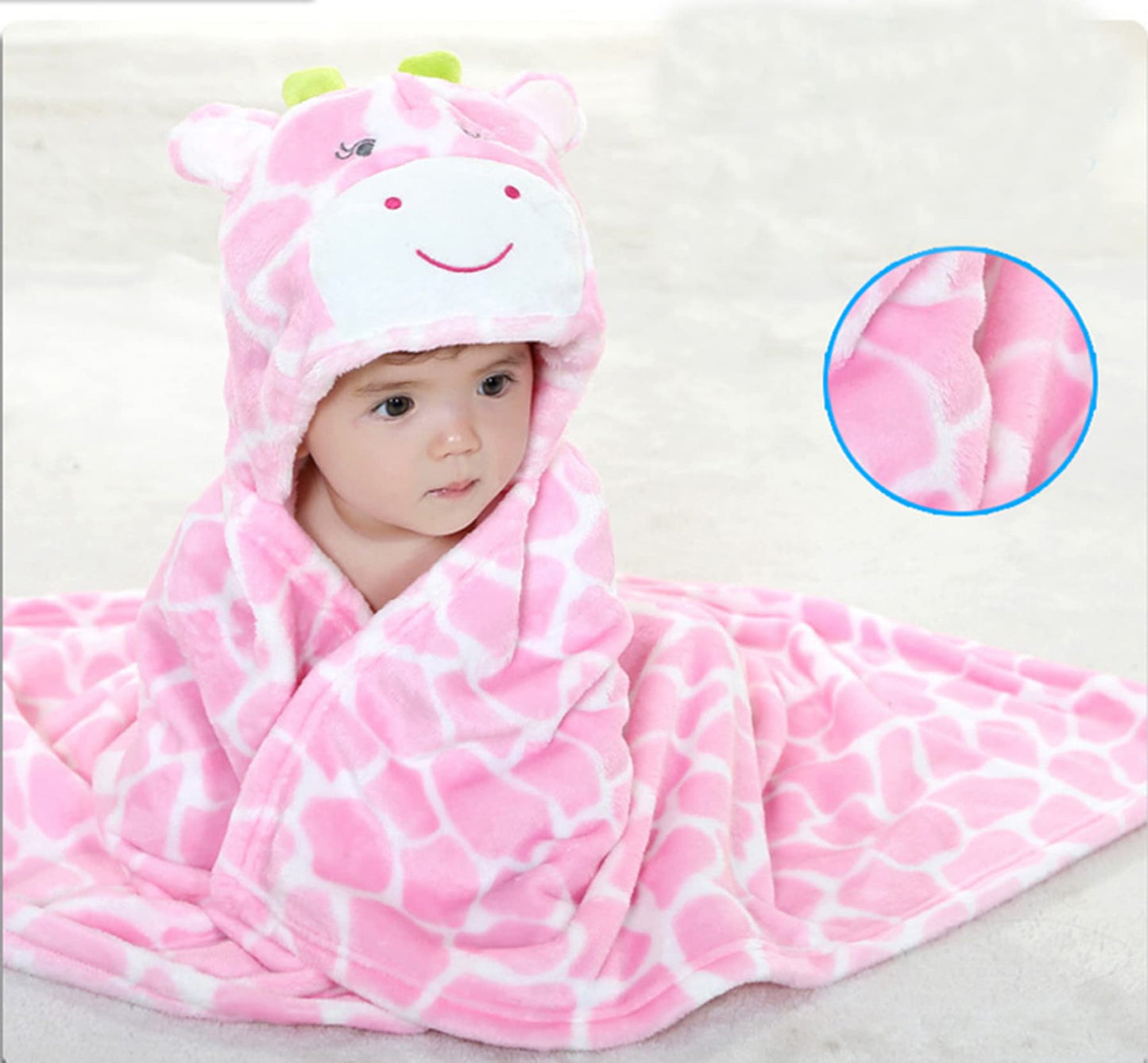 Doladola Baby Decke Babys Tier Design,Flanell Kinder Decke Kapuzenhandtuch für Mädchen und Jungen,Baby Kapuze Badeponcho Kinder Warm(gelbe Ente)
