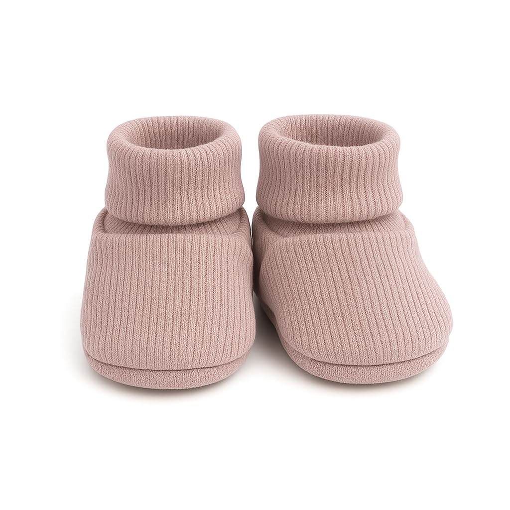 Generisch Baby Krabbel- Hausschuhe - Schuhe Neugeborene - Baumwolle - Diverse Farben - Mädchen - Jungs