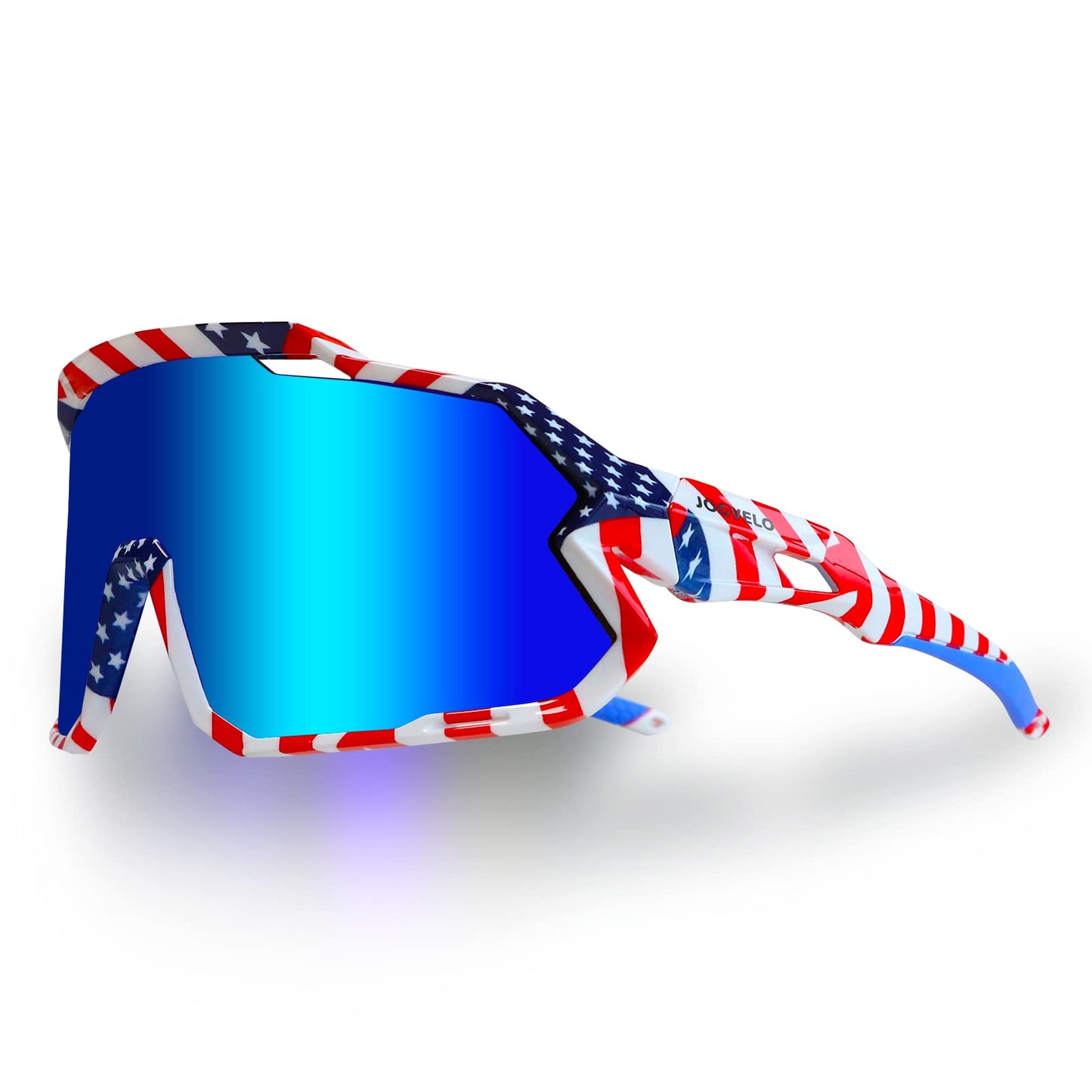 JOGVELO Polarisierte Sonnenbrille, Fahrradbrille Herren Damen mit 3 Wechselgläsern Sportbrillen Radbrille für Radfahren Laufen Angeln