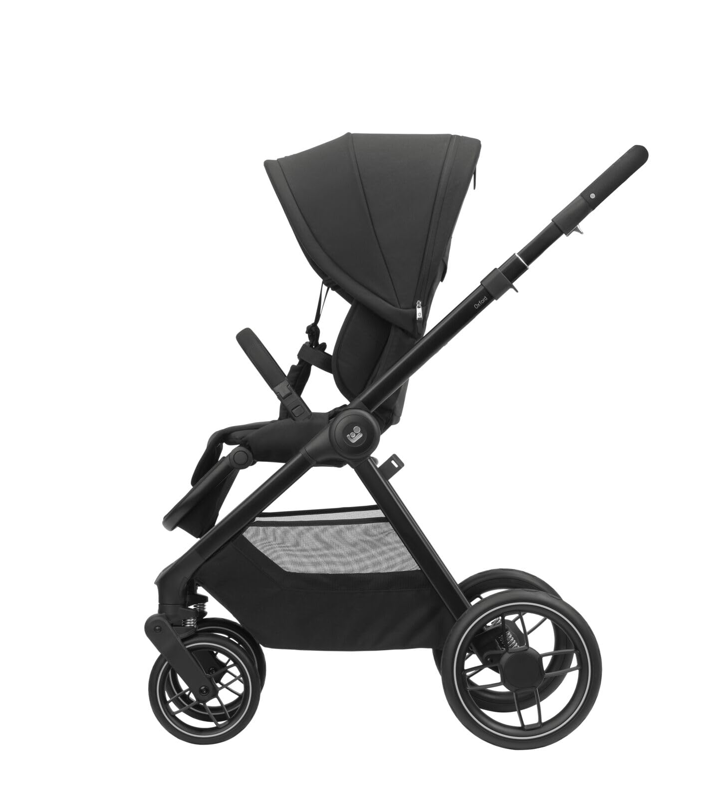 Maxi-Cosi Oxford Plus Baby Stroller 2 in 1 Set with Carrycot 0-4 Years 0-22kg Compact Folding Soft Suspension 3 Reclining Positions 10kg Storage Basket Twillic Graphite