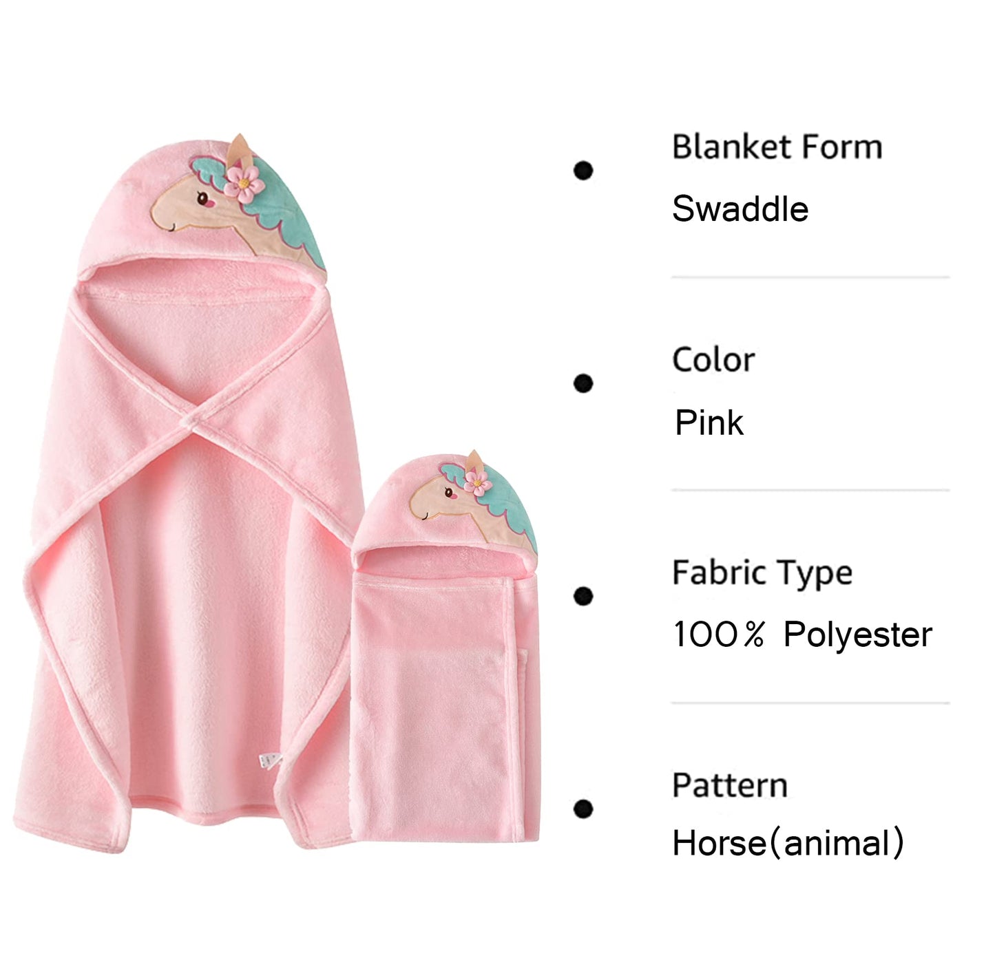 Doladola Baby Decke Babys Tier Design,Flanell Kinder Decke Kapuzenhandtuch für Mädchen und Jungen,Baby Kapuze Badeponcho Kinder Warm(gelbe Ente)