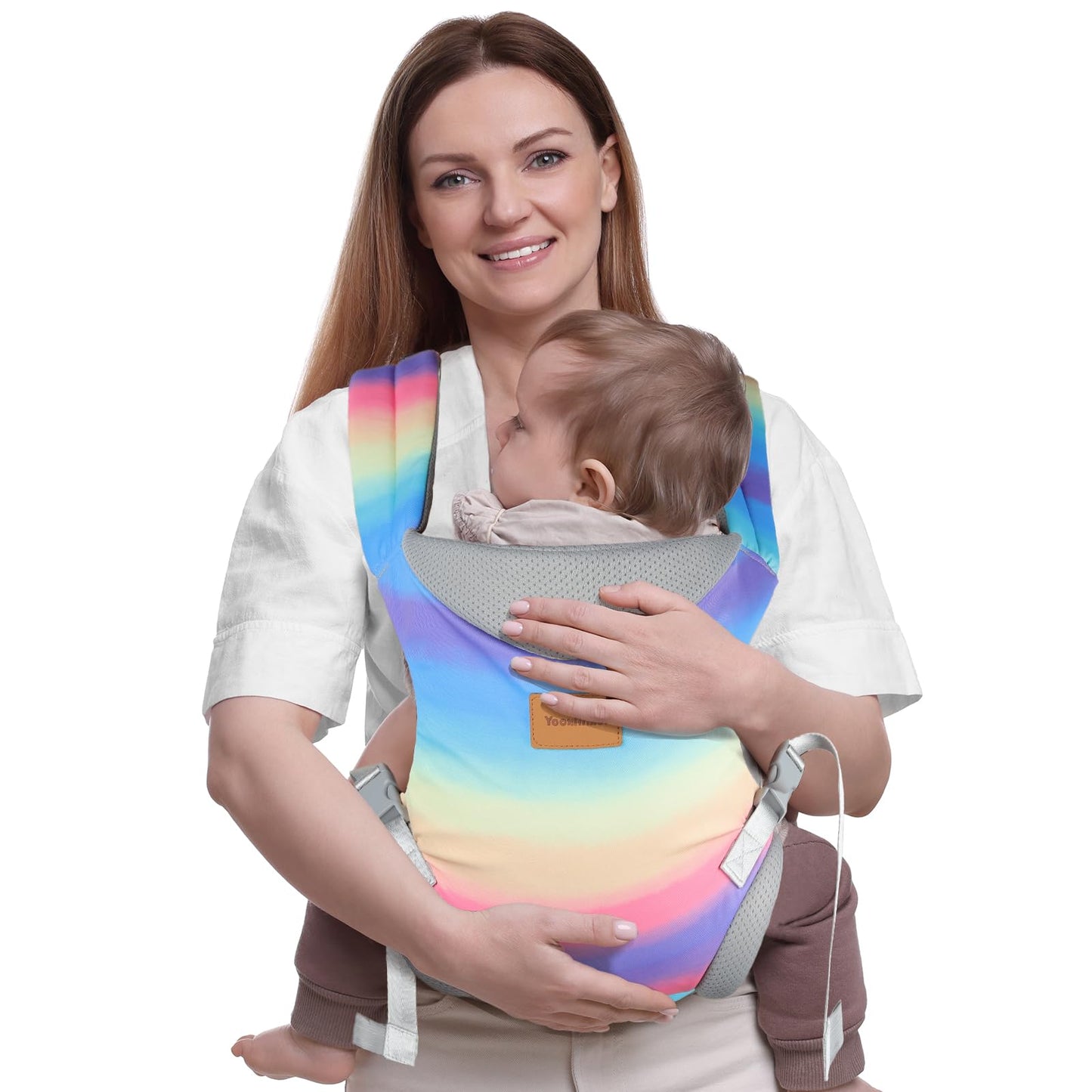 YooxArmor Babytrage für Neugeborene ab Geburt,Ergonomische gemütlich und leichtgewichtig Babybauchtrage mit Nackenstütze,Rückentrage Baby-Tragetasche Geeignet für 3-30 kg