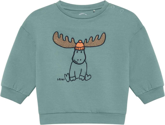 s.Oliver Sweatshirt mit Print und Stickerei