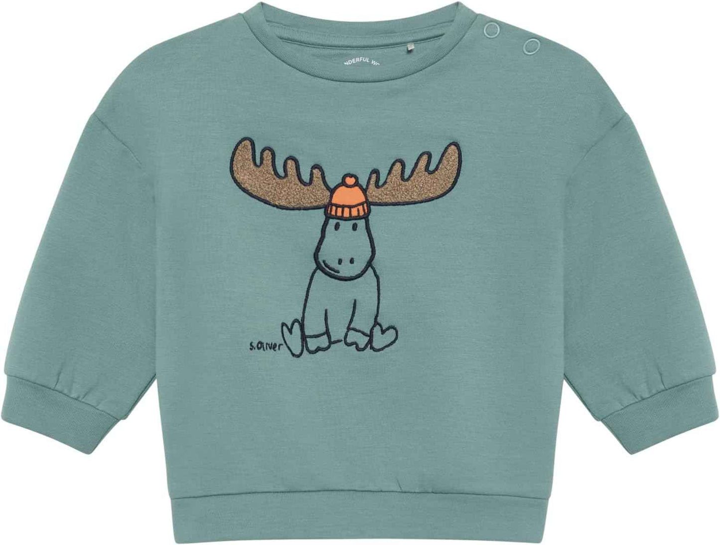 s.Oliver Sweatshirt mit Print und Stickerei