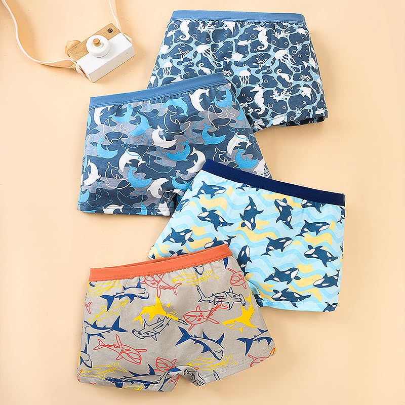 HAGOT 12er Pack Jungen Boxershorts aus Baumwolle Unterhosen, Jungen Unterhosen Baumwolle Boxershorts