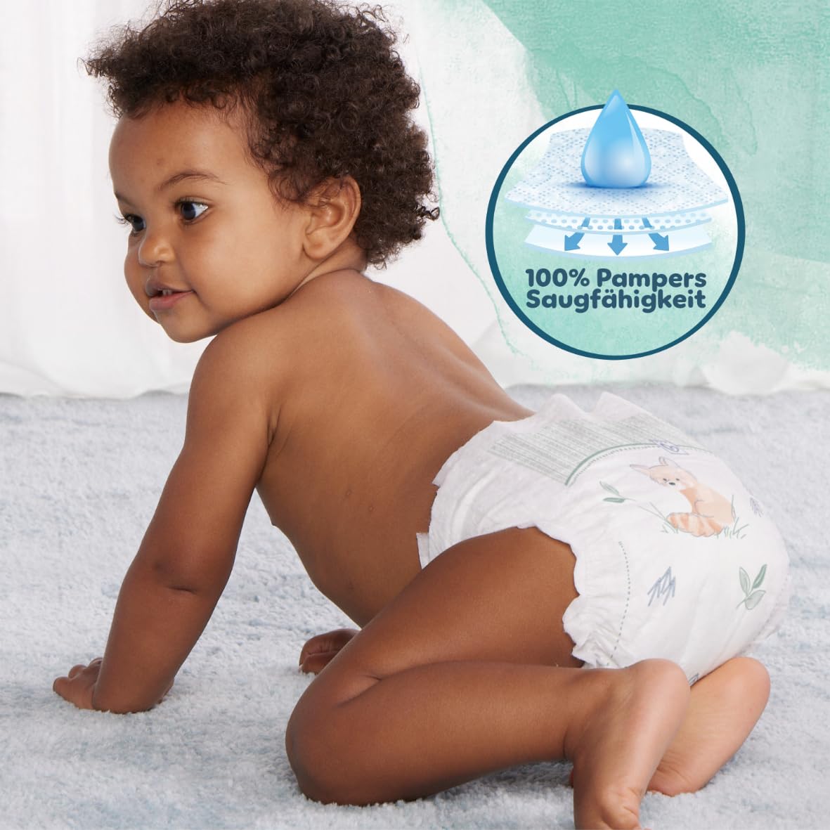 Pampers Harmonie Windeln Größe 2, 204 Windeln, 4kg-8kg, sanfter Hautschutz mit 100Prozent Pampers Schutz