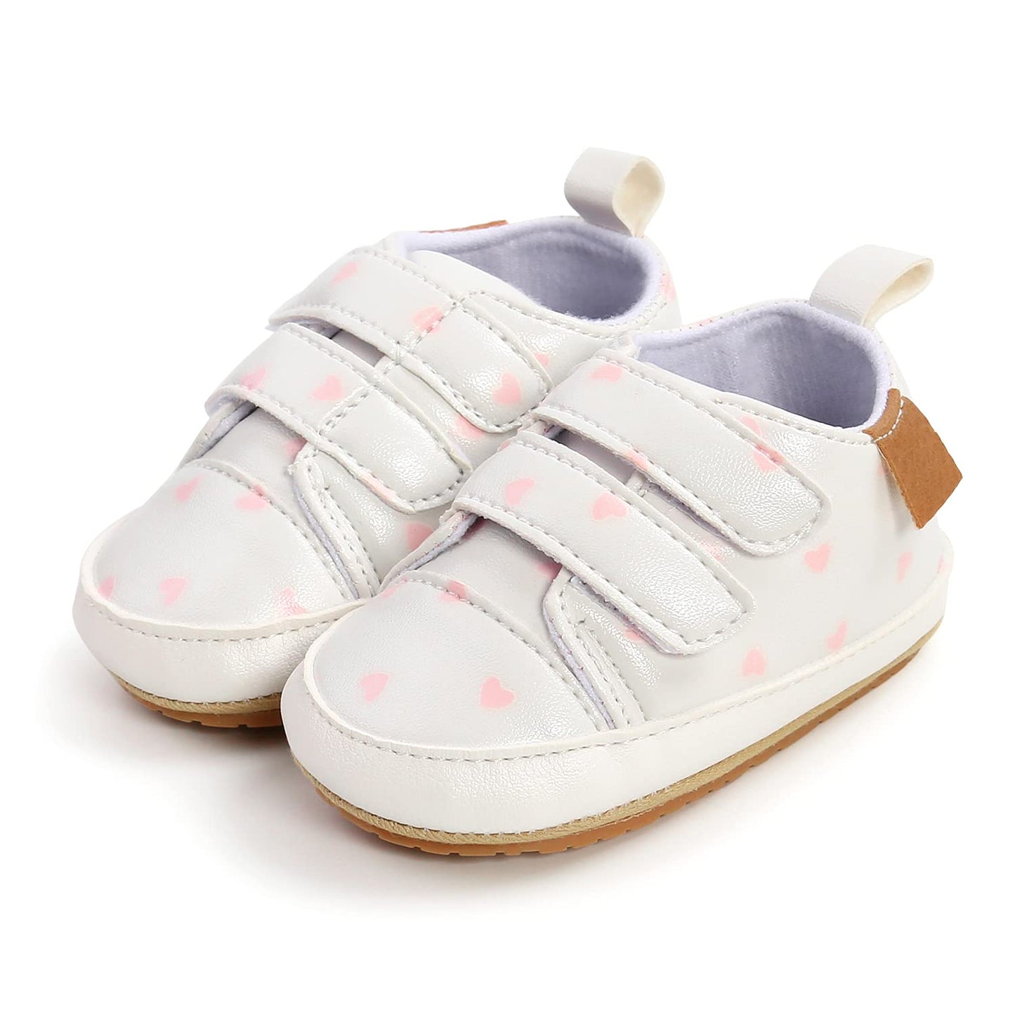 BABSMULY Baby Shoes for Boys Girls Non-Slip Rubber Sole High Top PU Leather Sneakers Toddler Crib Shoes Newborn Loafers Flats.