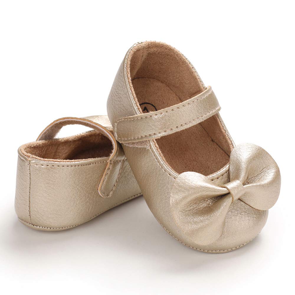 LACOFIA Babyschuhe Mädchen rutschfest Bowknot Prinzessin Krabbelschuhe