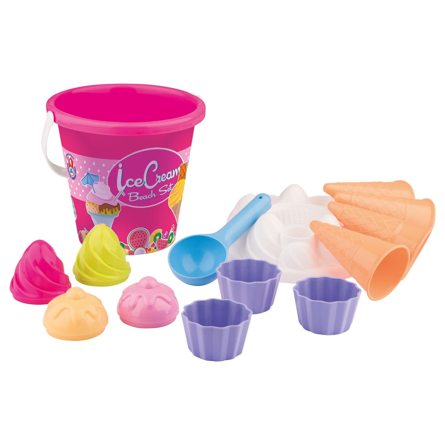 Simba 107114092 - Ice Cream Beach Bucket Set, Assorted Colours