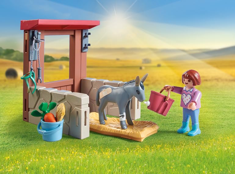 PLAYMOBIL | Country | Tierarzteinsatz bei den Eseln |Spielzeug für Kinder ab 4 Jahren | 71471