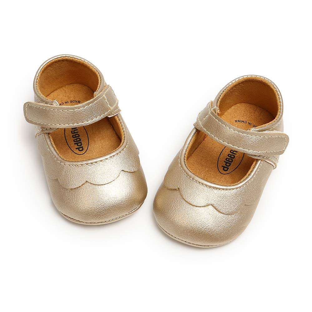 MASOCIO Baby Lauflernschuhe Krabbelschuhe Mädchen Kleinkind Rutschfesten Lederpuschen Babyschuhe 3-18 Monate