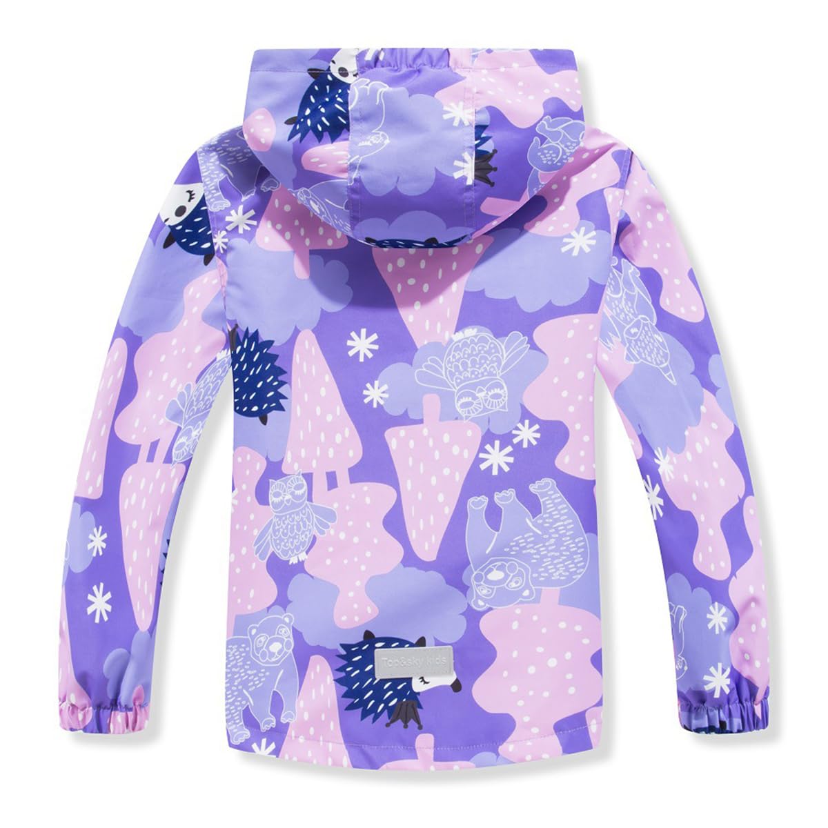 linboo softshell jacket girls' transitional jacket with hood, fleece-lined windbreaker, breathable rain jacket, waterproof outdoor jacket for children