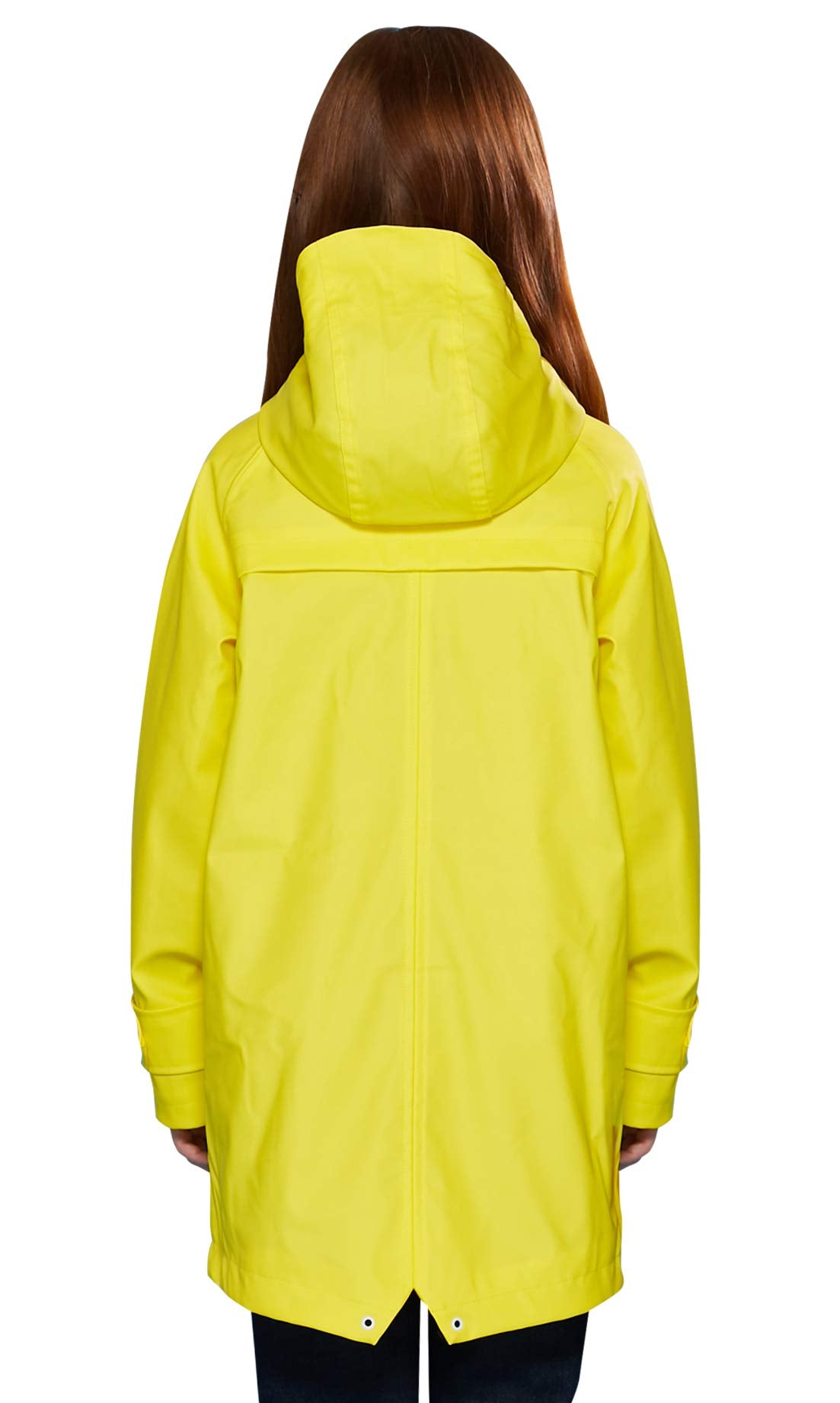 SOLOCOTE Kinder Regenjacke mit Kapuze gefüttert Gummi Regenmäntel für Mädchen Jungen Wasserdicht Winddicht Größe
