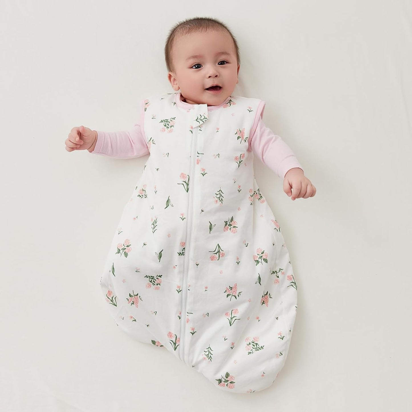 Duomiaomiao 3.5 Tog Baby Sleeping Bag, 100% Cotton Baby Sleeping Bag, Winter, Girls Newborn, Boys Sleeping Bag, Warm Newborn Children (100)