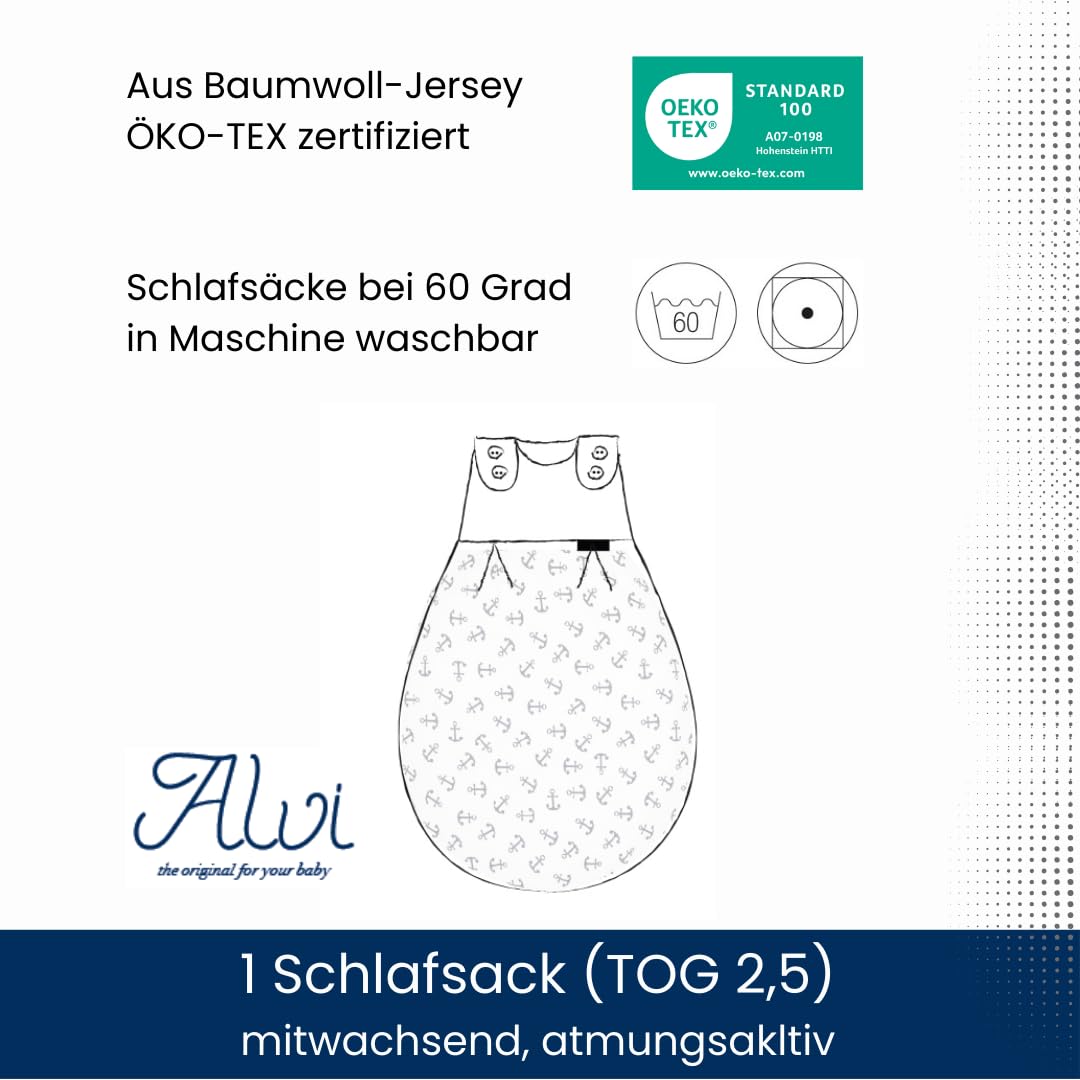 Alvi Baby Mäxchen Exclusive Outer Bag, Baby Sleeping Bag, Grows with Your Child and Breathable, Washable Children's Sleeping Bag, Lightweight Sleeping Bag