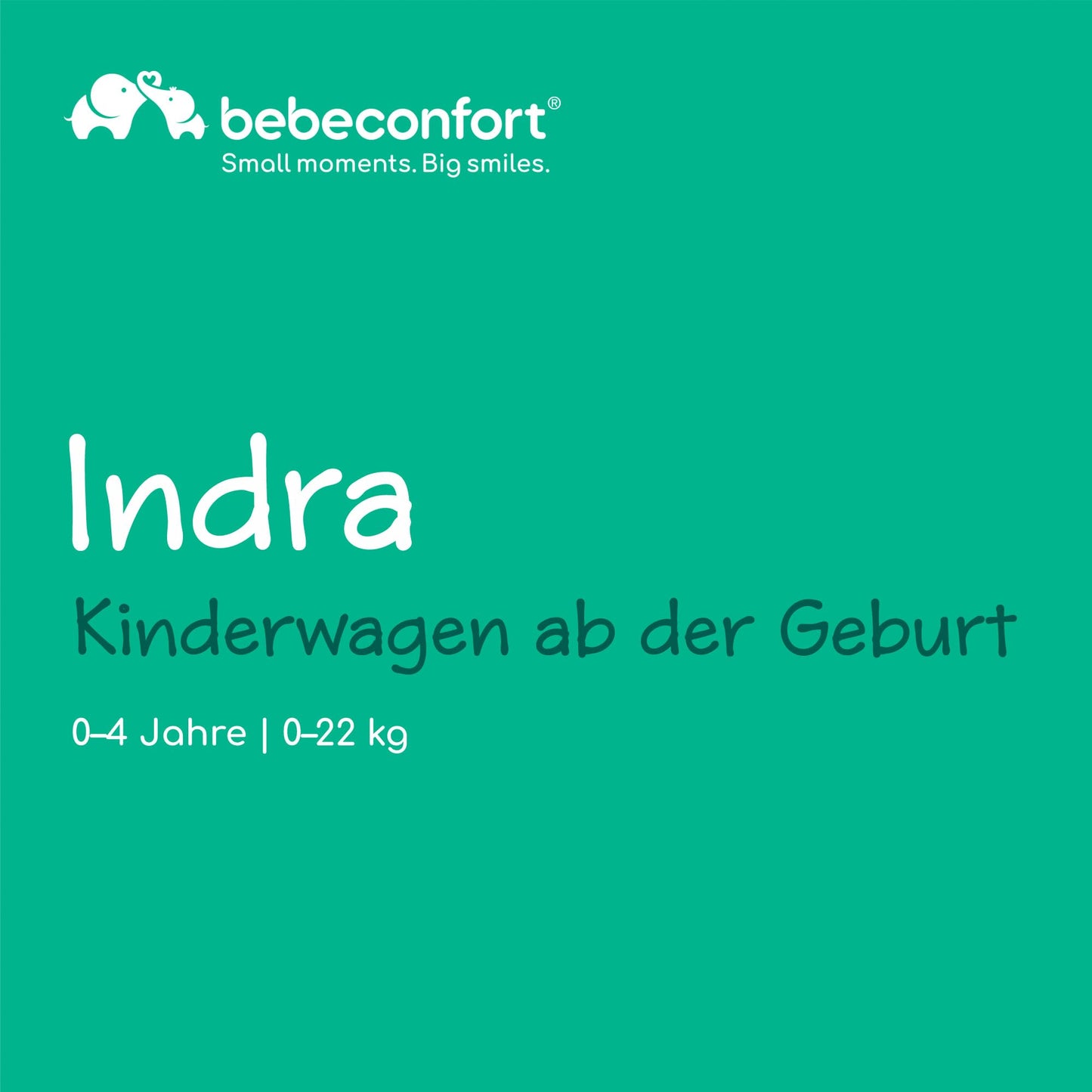 Bebeconfort Indra Stroller, 0-4 Years (22 kg), Quick Automatic Folding Pushchair, Integral Suspension, Small Folding, Flat Reclining Position, Car Seat Compatible, Mineral Graphite