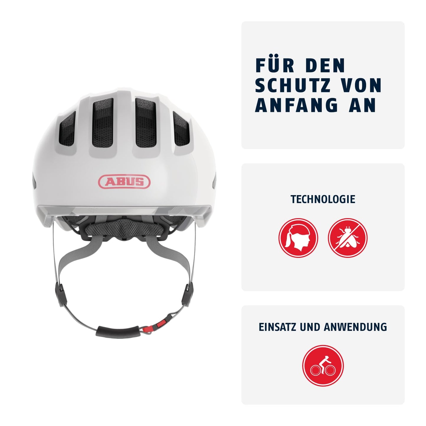 ABUS Kinderhelm Smiley 3.0 ACE LED - Fahrradhelm mit Licht
