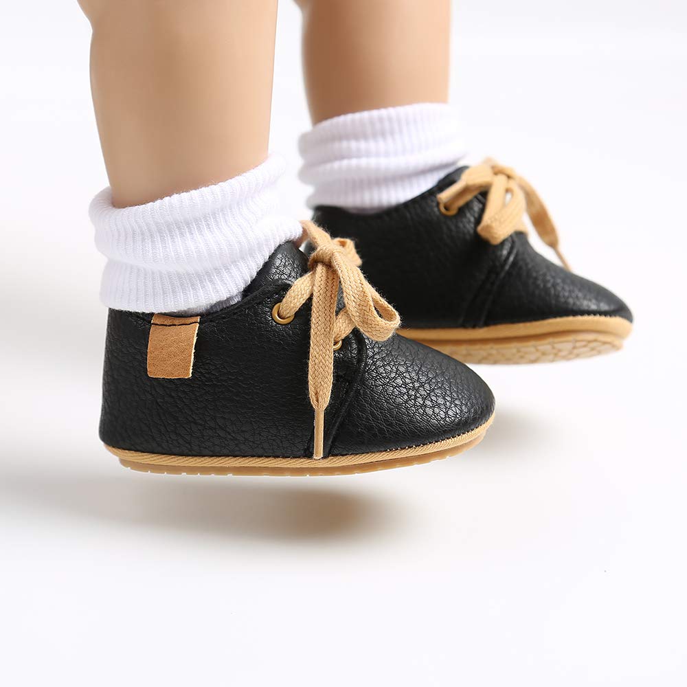 LACOFIA Baby Boy Girl First Walking Shoes Non-Slip Laces Crawling Shoes First Baby Shoes