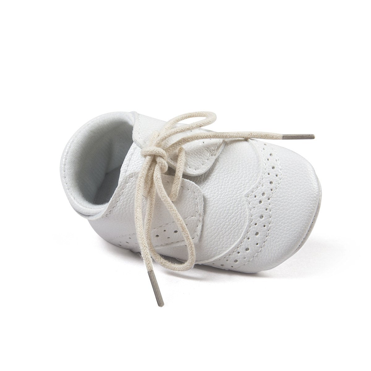 ESTAMICO Babyschuhe für Jungen – PU Schnürsenkel Lauflernschuhe Kleinkind Sneaker Grau 6-12 Monate