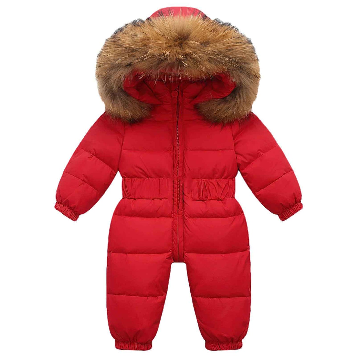 amropi Baby Girls' Snowsuit with Hood Romper Puffer Down Winter Warm Jumpsuit for 0-5 Years