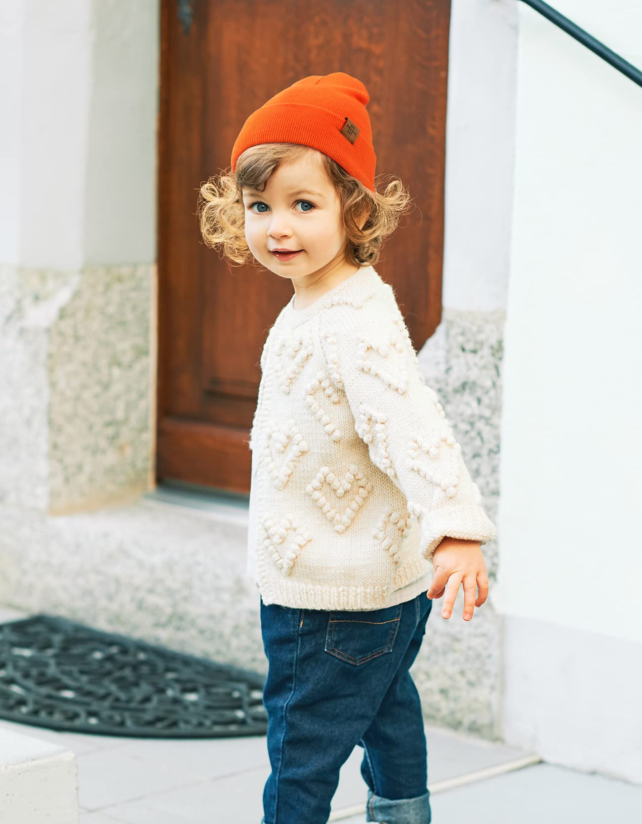 Wmcaps Mütze Kinder Jungen, Warme Weiche Wintermützen für Mädchen Kleinkind Baby, Doppellagige Strickmütze Kinder