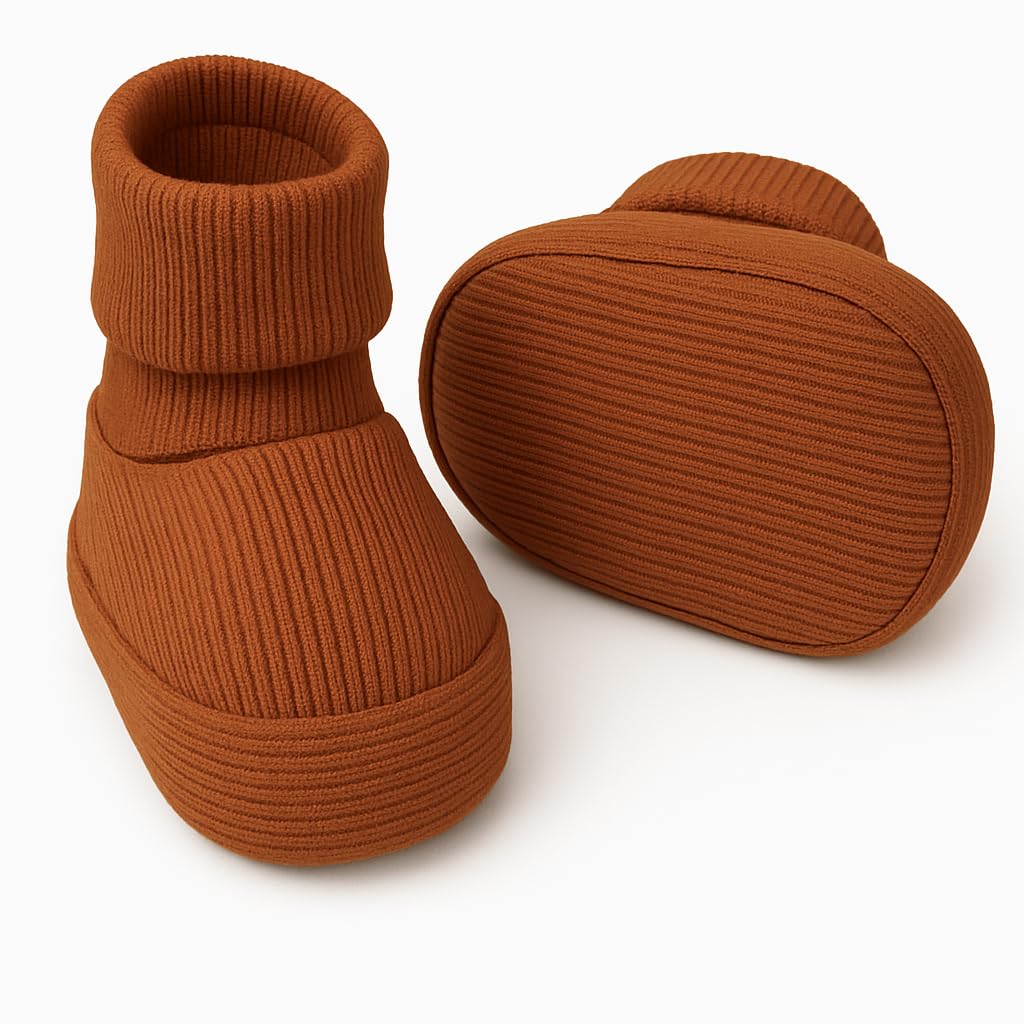 Generisch Baby Krabbel- Hausschuhe - Schuhe Neugeborene - Baumwolle - Diverse Farben - Mädchen - Jungs