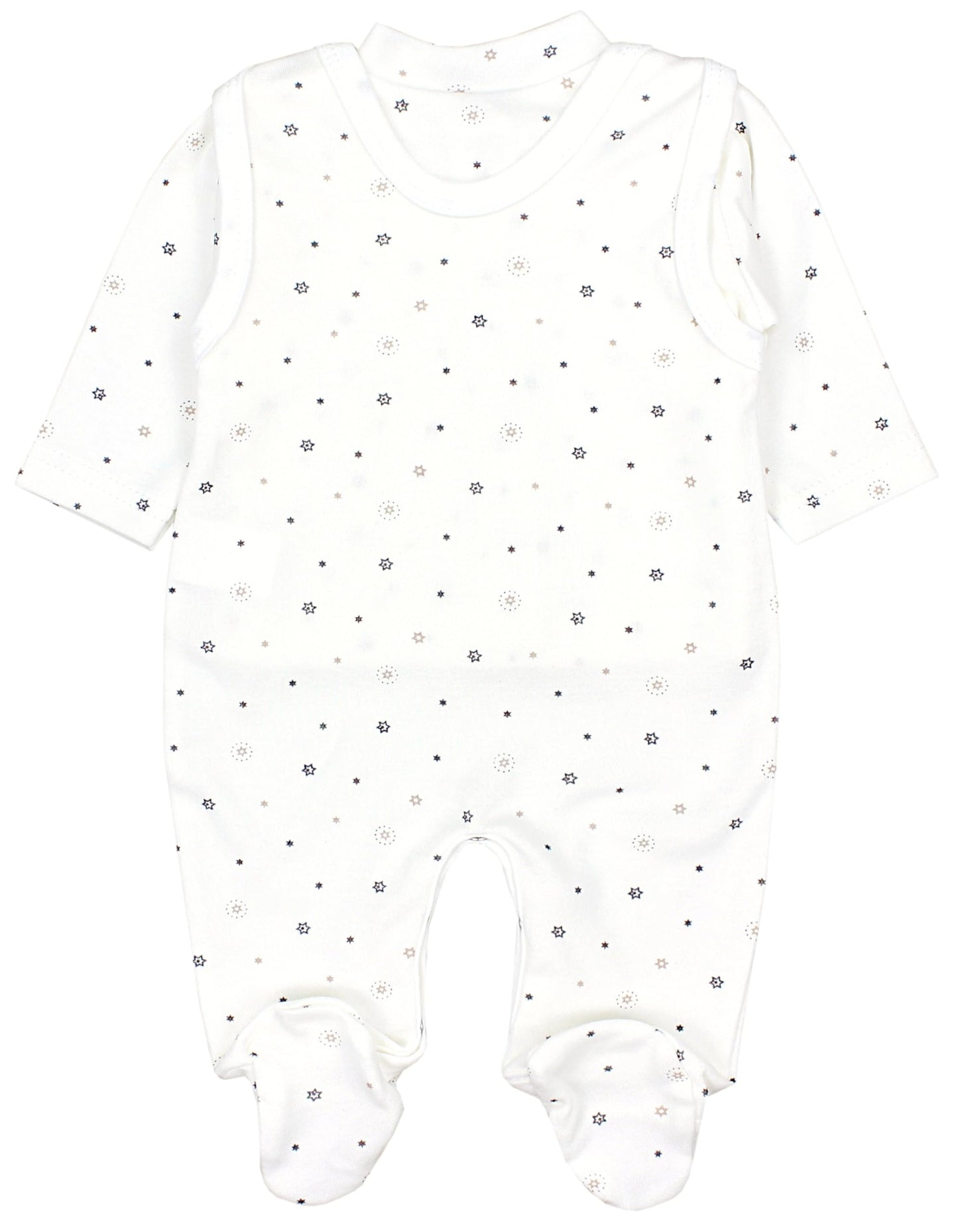 TupTam Baby Mädchen Jungen Strampler mit Langarmshirt Aufdruck Spruch 2 teilig