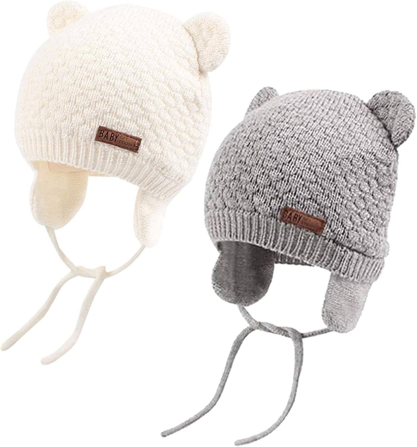 DRESHOW Unisex Baby Mütze Süßer Bär Kleinkind Earflap Beanie Warm für Herbst Wintermütze
