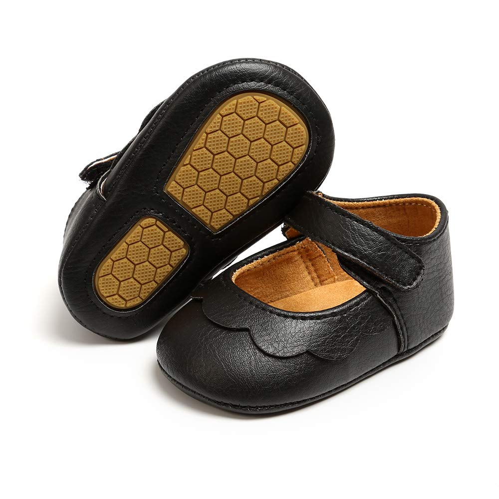 MASOCIO Baby Lauflernschuhe Krabbelschuhe Mädchen Kleinkind Rutschfesten Lederpuschen Babyschuhe 3-18 Monate